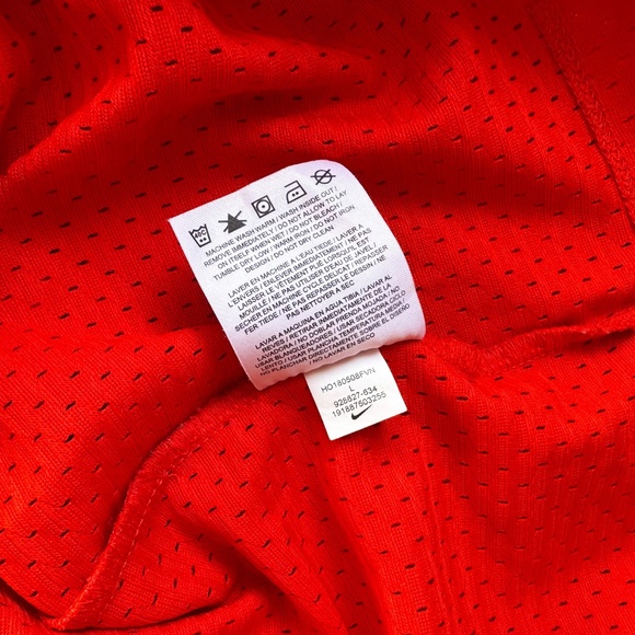 Nike Sportswear Blocked Logo Short Sleeve Jersey Men’s Size L Red NSW 928627-634 - Picture 8 of 12